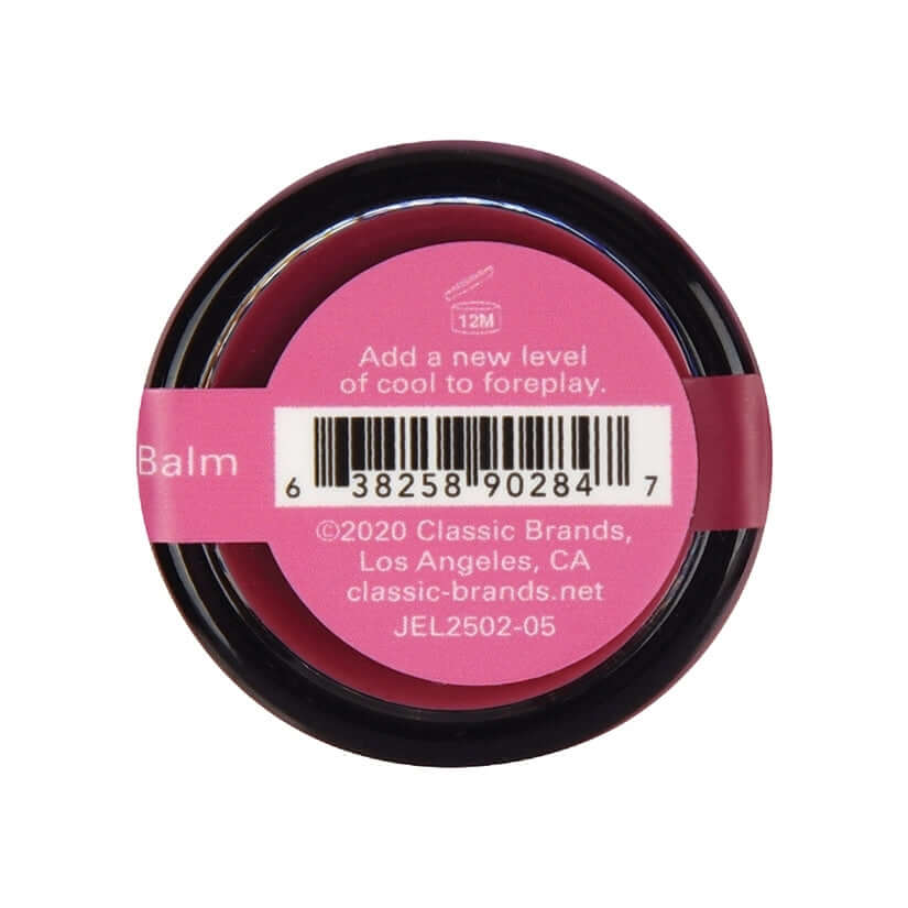 Nipple Nibblers Cool Tingle Balm Raspberry Rave packaging showcasing the invigorating cooling balm for intimate moments.