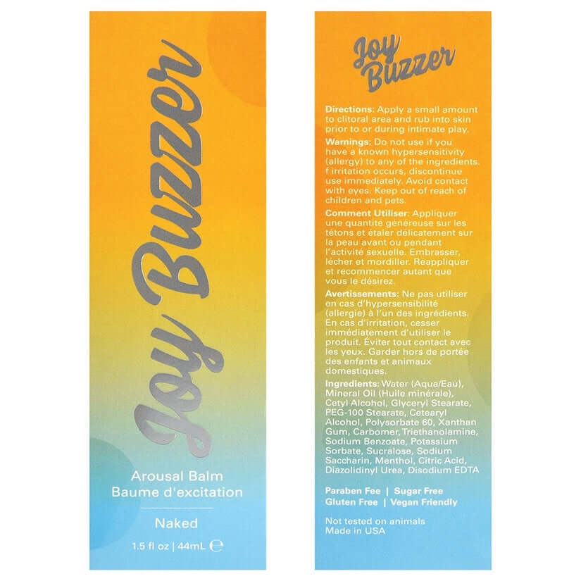 Joy Buzzer Arousal Balm Naked 1.5 Oz