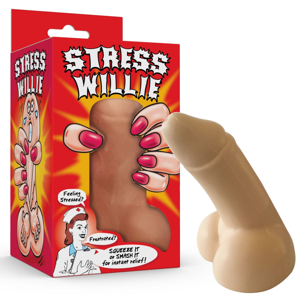 Hott Products Stress Willie Novelty Stress Ball with packaging, perfect for stress relief and humor.