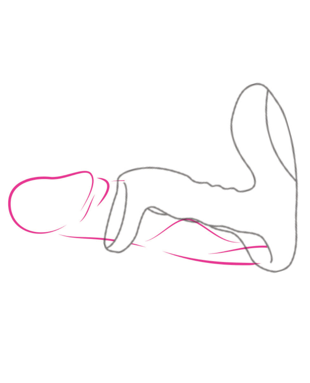 Bliss Shaft Rider Vibrating Cock Ring Sleeve Black design illustration with shaft sleeve and cock ring features.