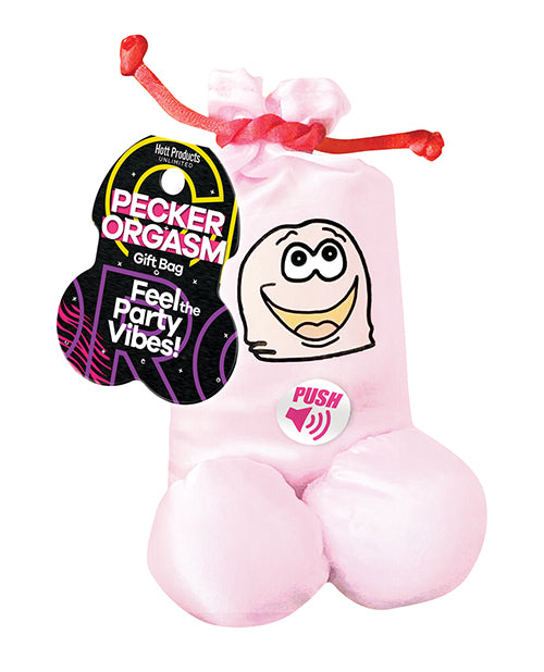 Pecker Orgasm Audible Party Gift Bag Pink perfect for adding fun to adult celebrations with audible sound.