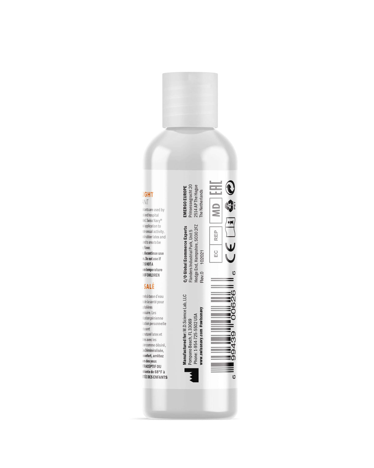 Swiss Navy 4-in-1 Playful Flavors Salted Caramel Delight 1 Oz bottle with clear label and product information.