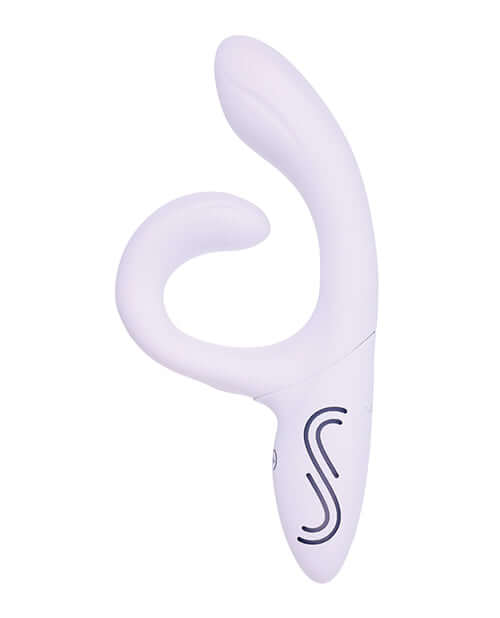 Illumination THE Rabbit Vibrator White showing its elegant design and dual stimulation features.