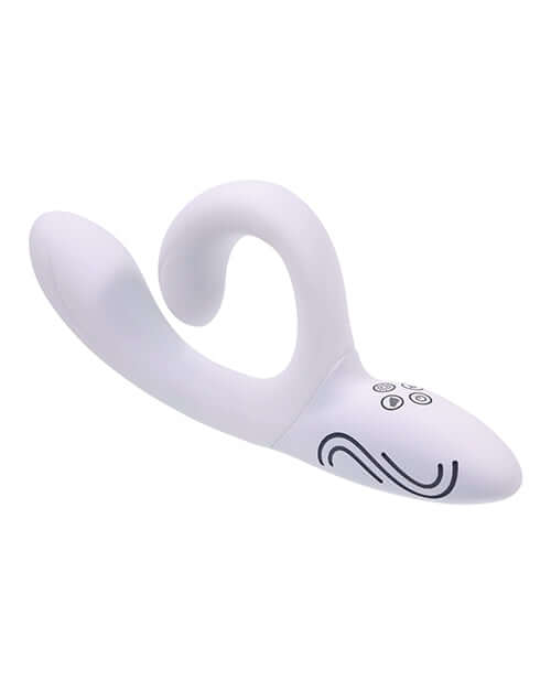 Illumination THE Rabbit Vibrator White with elegant design and dual stimulation features, perfect for personalized pleasure.