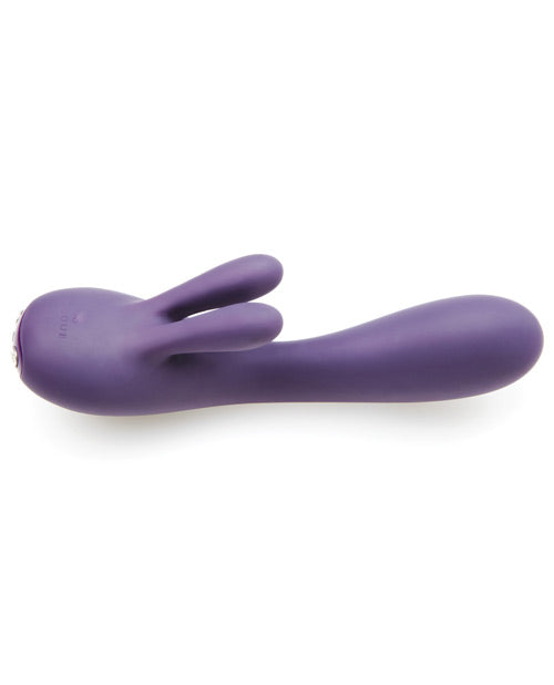 Je Joue FiFi 2 Silicone Rabbit Vibrator Purple showcasing its sleek design and dual stimulation features.