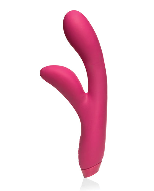 Je Joue Hera Rabbit Vibrator Fuchsia, a sleek dual stimulation silicone vibrator in vibrant pink.