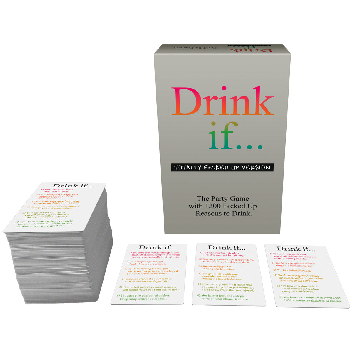 Kheper Games Drink If Totally F*cked Up Party Game box and cards for fun drinking party entertainment.