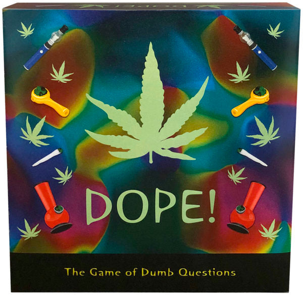 Kheper Games Dope Game Adult Party Game packaging featuring a colorful design and the title 'DOPE!'