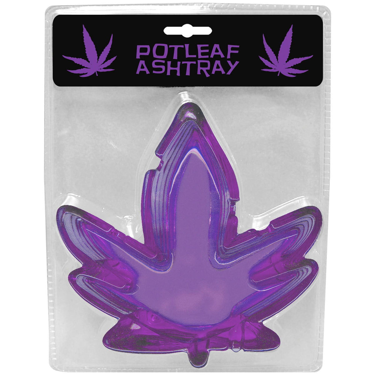 Kheper Games Purple Potleaf Glass Ashtray in a colorful potleaf design, ideal for practical use and decoration.