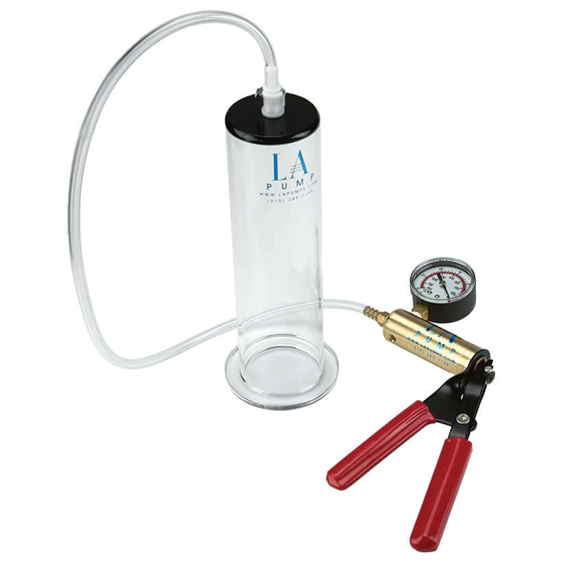 LA Pump Regular Cylinder Kit 2 X 9 inch featuring a clear cylinder and pressure gauge for precision performance.