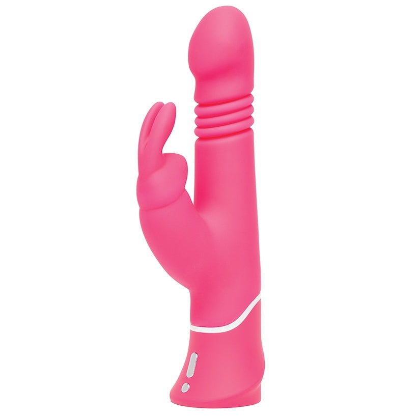 Happy Rabbit Thrusting Rechargeable Silicone Realistic Rabbit Vibrator Pink