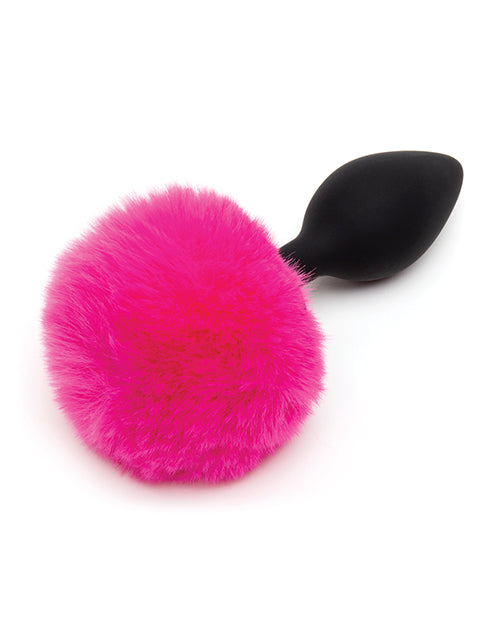 Happy Rabbit Couples Pleasure Kit 7 Piece Black pink fur toy with a black handle.