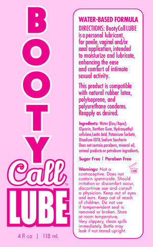 Booty Call Sex Pack Anal Numbing Gel Lube Kit, water-based personal lubricant for intimate comfort and pleasure.