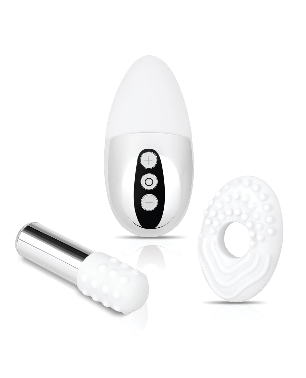 Le Wand Little Pleasures 6 Piece Kit Chrome featuring mini-vibes in sleek design and special edition chrome finish.