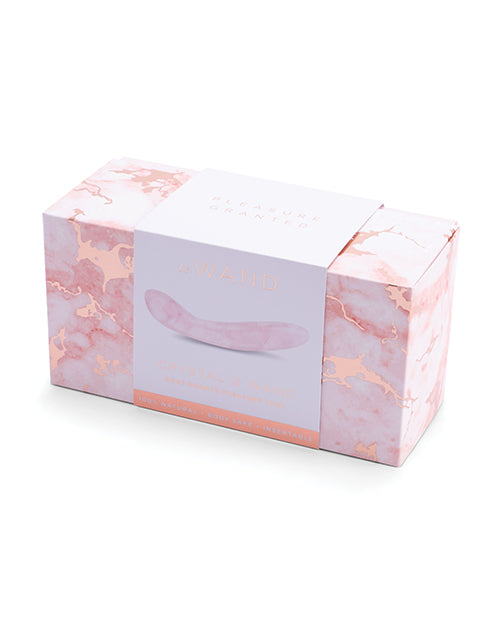 Le Wand Crystal G-Wand Stimulator Rose Quartz packaging featuring elegant design with rose quartz tone.