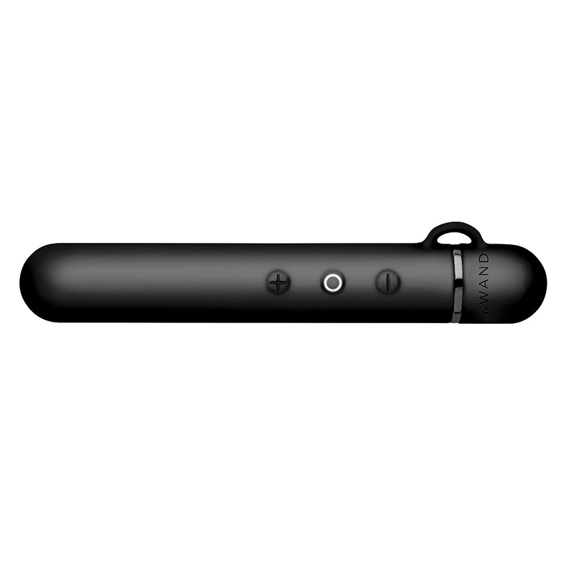 Le Wand Chrome Baton Vibrator Black with intuitive controls and sleek design for satisfying performance.