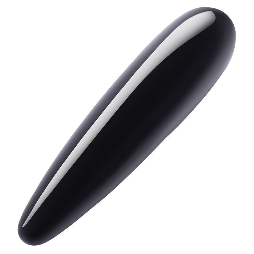 Le Wand Crystal Wand Black Obsidian Probe sleek black design for sensual pleasure and internal stimulation.