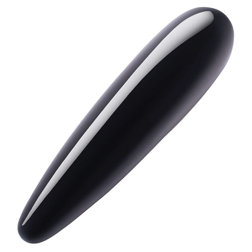 Le Wand Crystal Wand Black Obsidian Probe sleek black design for sensual pleasure and internal stimulation.