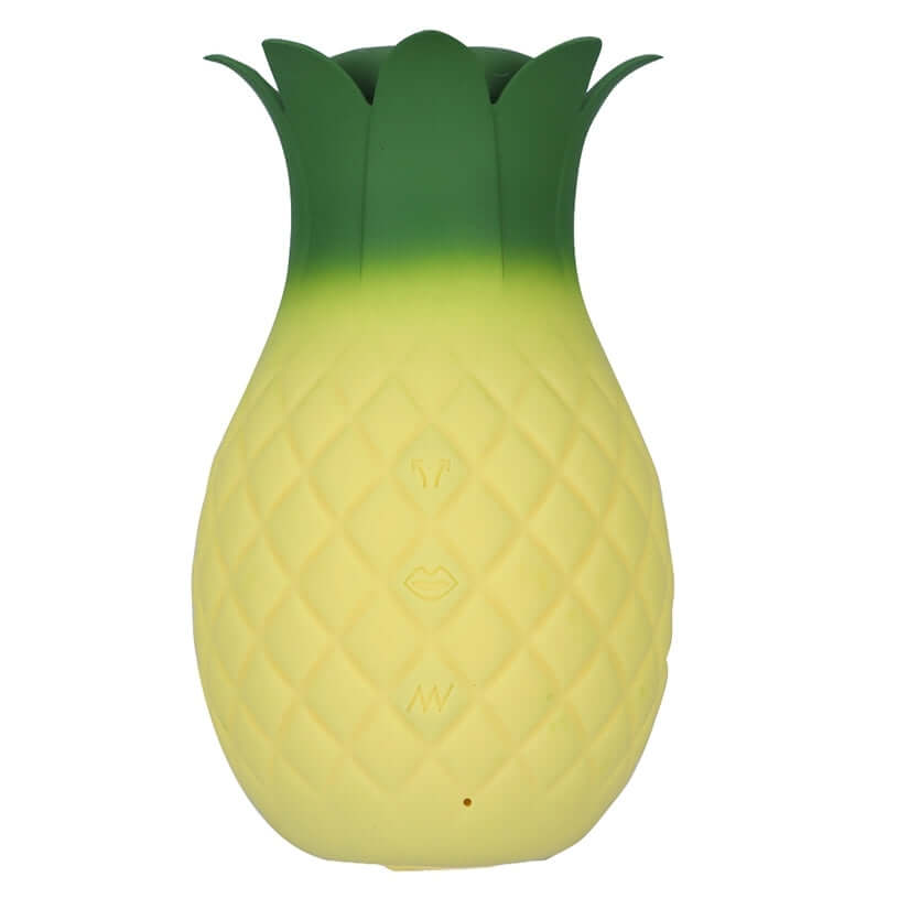 Maia Aloha Suction & Vibrating Pineapple Vibrator showcasing a playful pineapple design with adjustable settings.