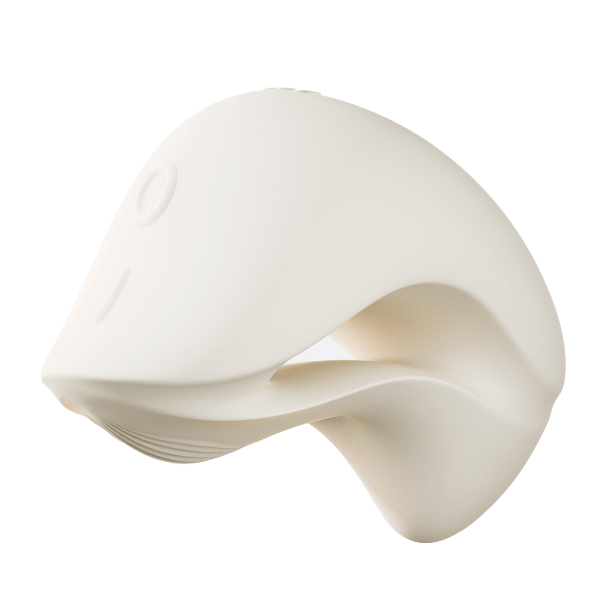 Zalo Mochi Massager Ivory White, a dual-head massager providing smooth internal and external stimulation.