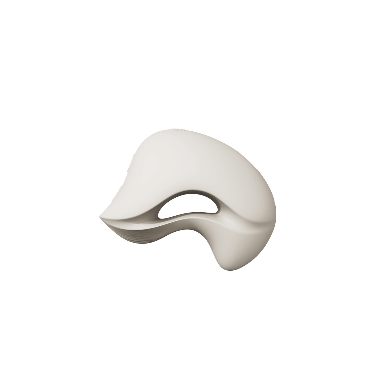 Zalo Mochi Massager Ivory White - a compact dual-head device for internal and external stimulation.