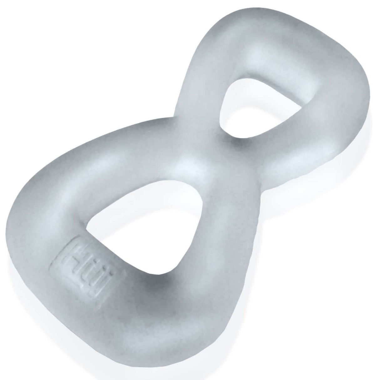 Oxballs Boomerang Double-Ring Cockring & Nut-Tugger Clear Steam in soft, rubbery design for versatile play.