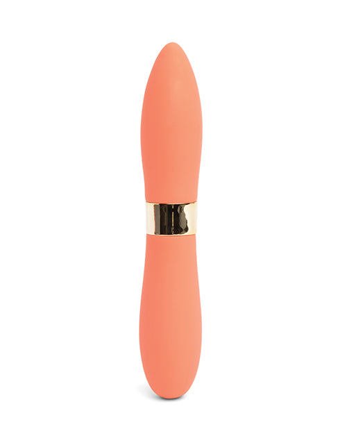 Sensuelle Double Ended Deux Bullet Vibrator Coral shown in a sleek design with a pointed tip for targeted stimulation.