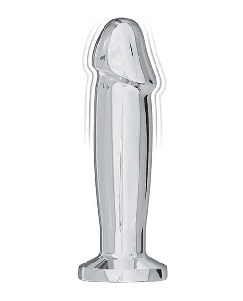 Ass-sation Remote Vibrating Metal Anal Ecstasy Silver with a smooth, shiny surface for pleasurable anal play.
