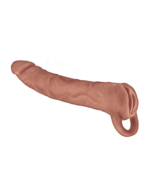 The Great Extender 2 in 1 9 inch Extender & Masturbator Brown, realistic design for immersive pleasure.