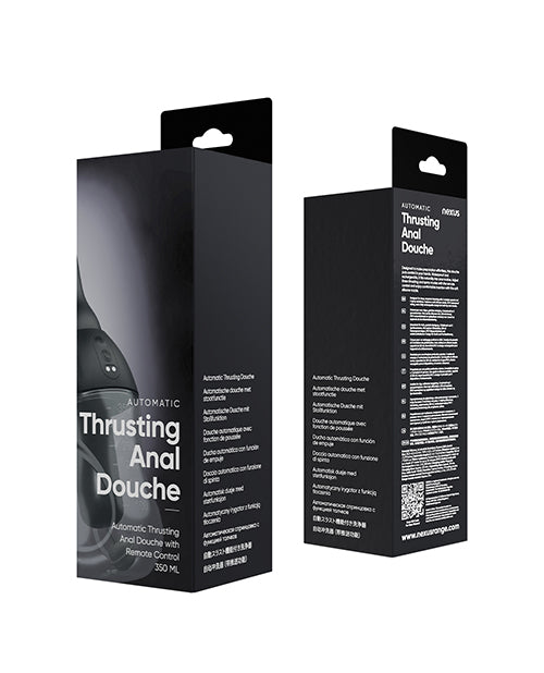 Nexus Thrusting Automatic Douche packaging with features and specifications displayed.