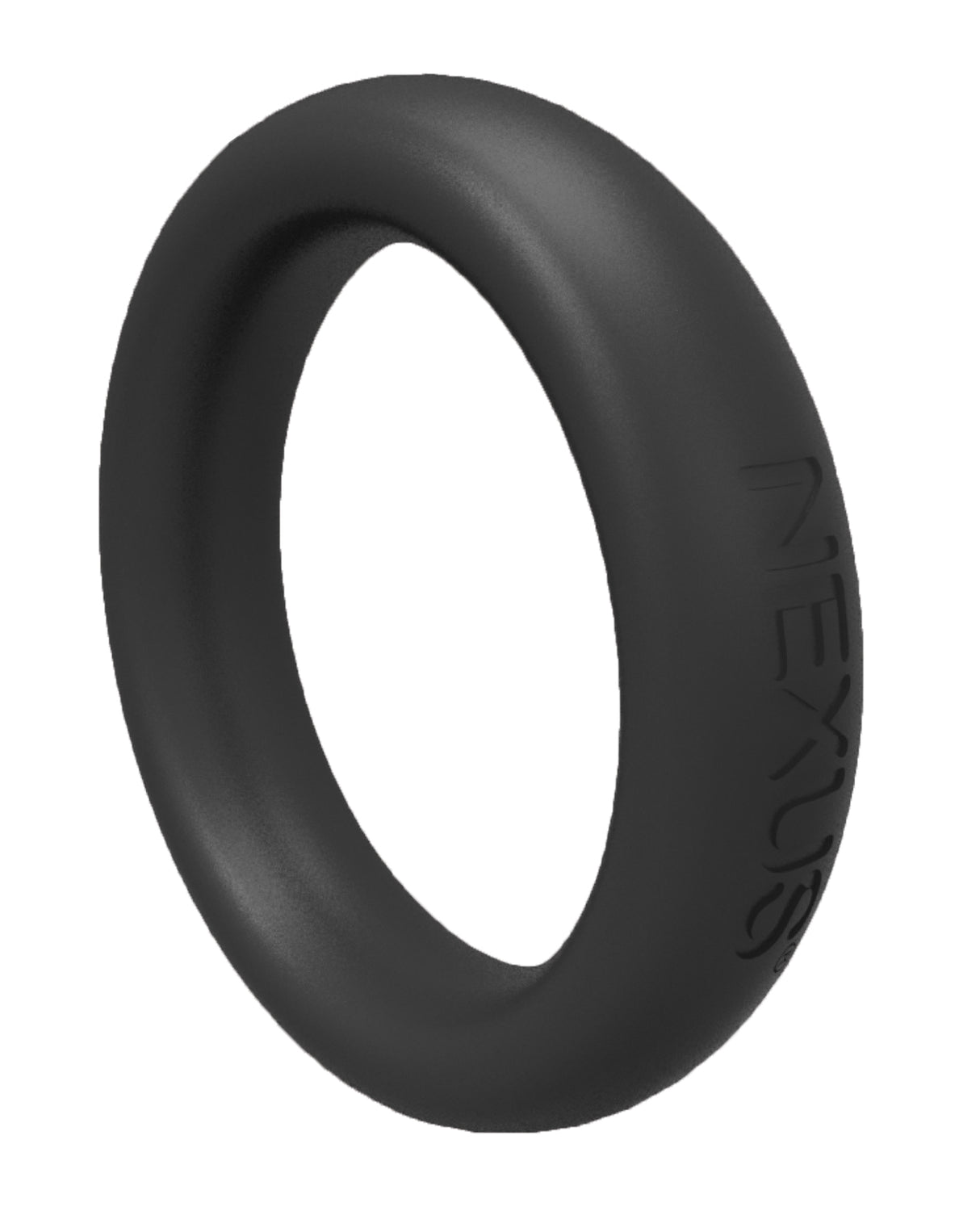 Nexus Enduro Plus Silicone Cock Ring Black, a flexible and stretchy silicone accessory for enhanced pleasure.