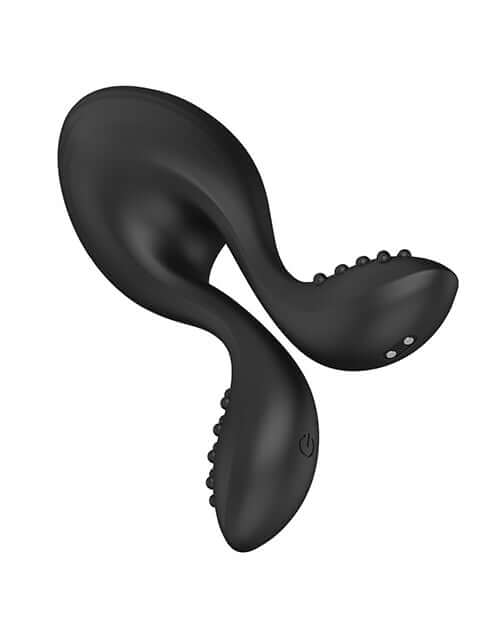 Nexus Bendz Vibrating Butt Plug Large Black featuring bendable arms and silicone design for adjustable anal play.