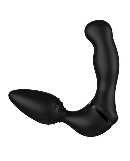 Nexus Revo Twist Rotating & Vibrating Massager Black with interchangeable ends for dual stimulation.