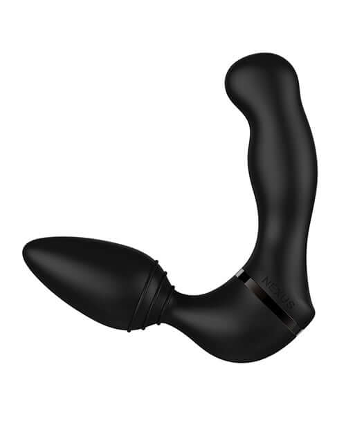 Nexus Revo Twist Rotating & Vibrating Massager Black with interchangeable ends for dual stimulation.