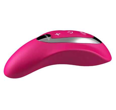 Nalone Curve Clitoral Massager in vibrant pink, featuring ergonomic design and touch-responsive controls.
