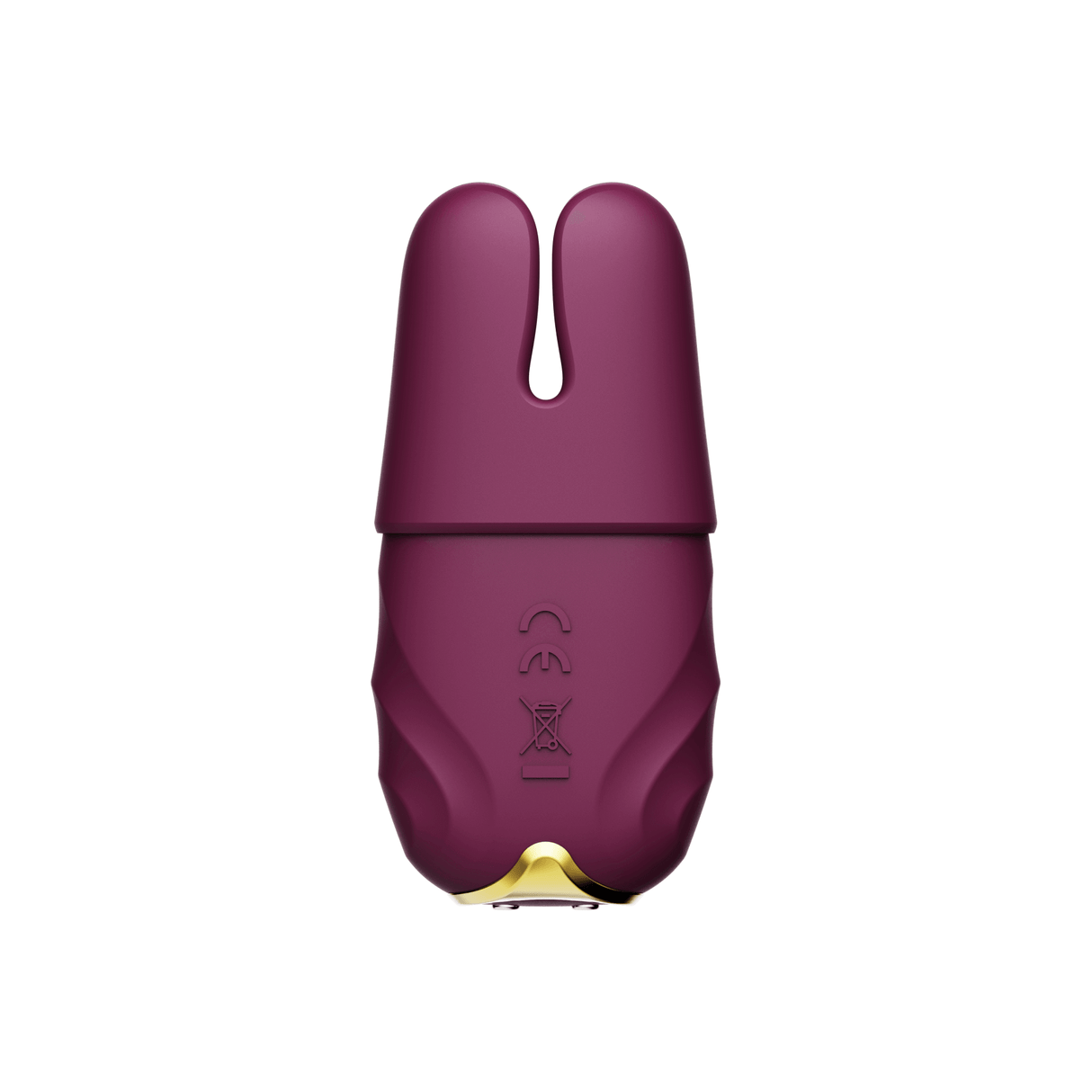 ZALO Nave Vibrating Nipple Clamps Velvet Purple with EasyClamp technology and powerful vibration