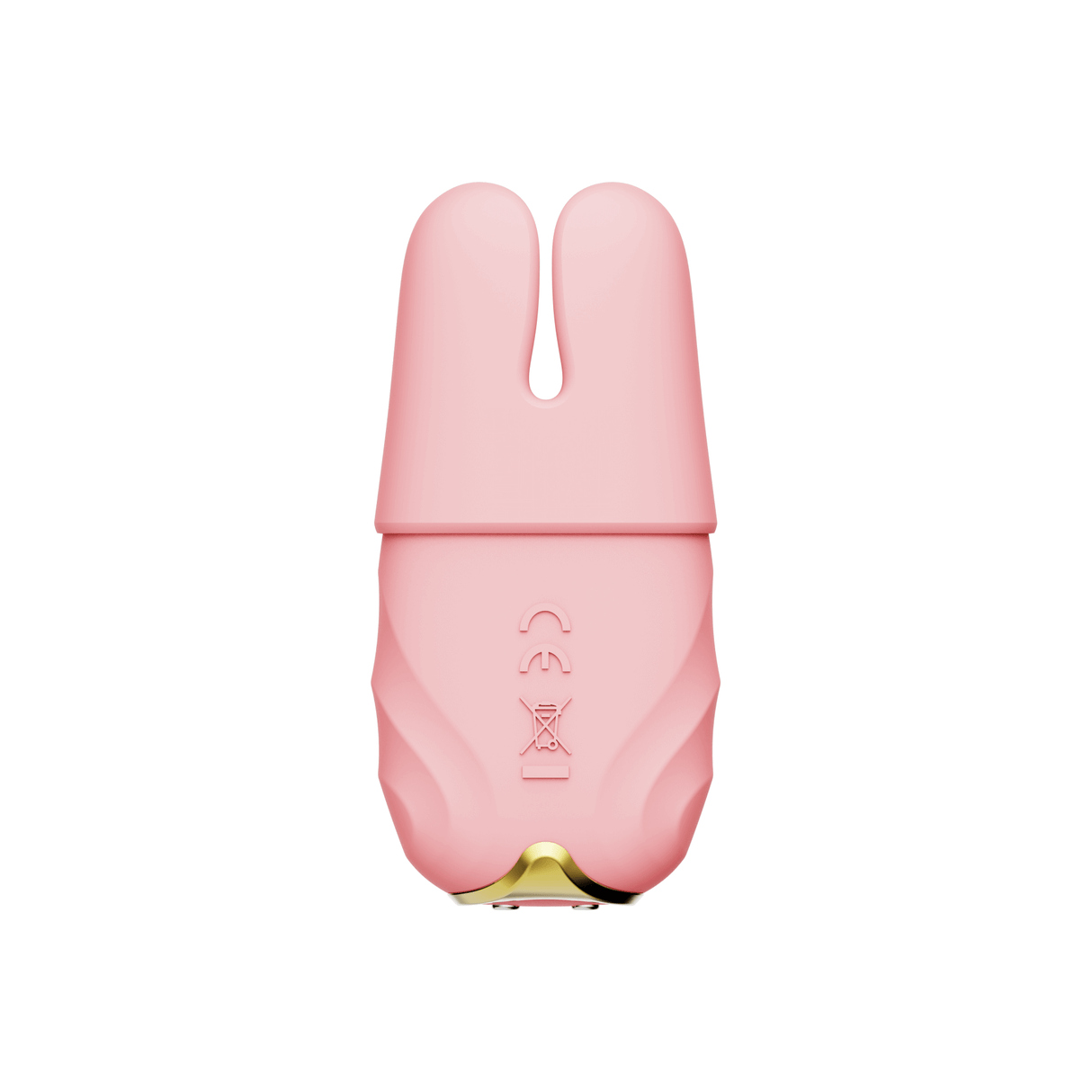 ZALO Nave Vibrating Nipple Clamps Coral Pink with EasyClamp technology featuring dual motors and sleek design inspired by goddess Nephthys.