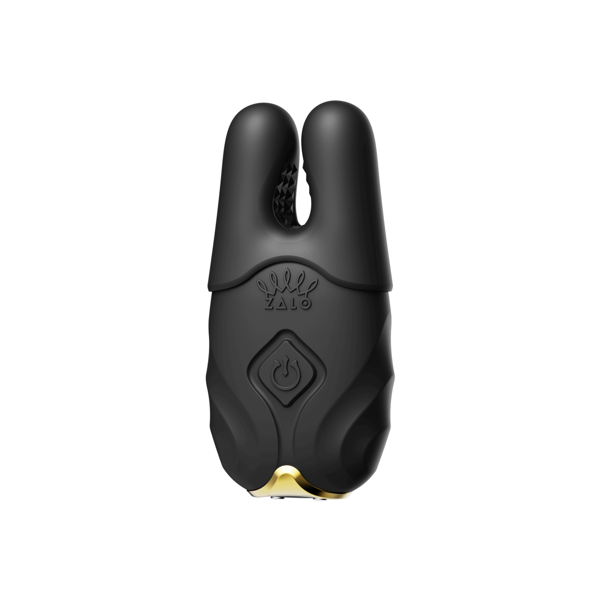 ZALO Nave Vibrating Nipple Clamps in Obsidian Black with EasyClamp technology and dual motors for powerful vibration.