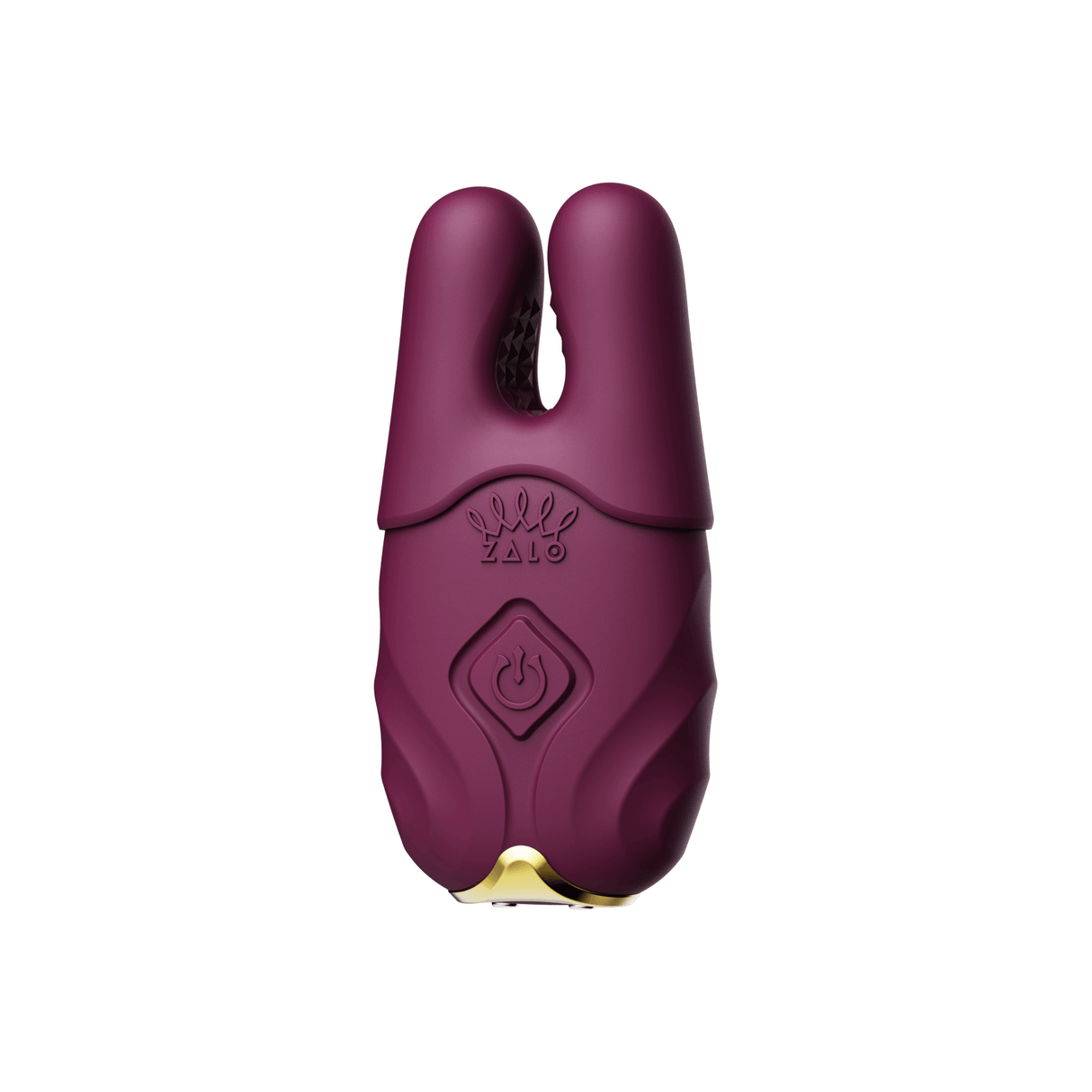 ZALO Nave Vibrating Nipple Clamps Velvet Purple with EasyClamp technology and dual motors for powerful vibration.