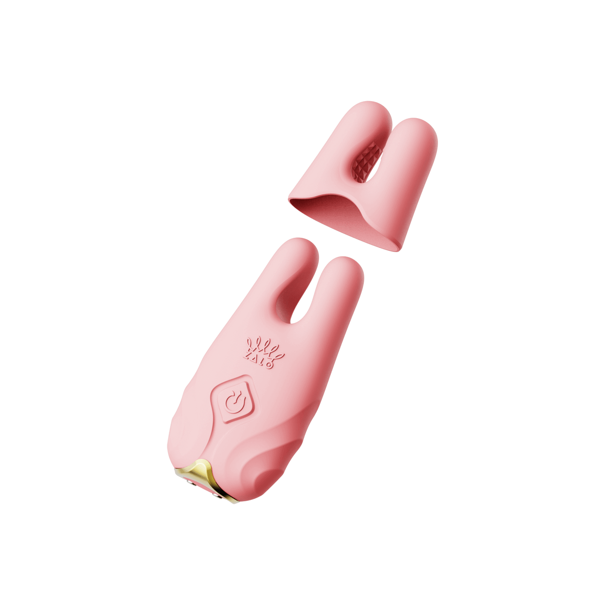 ZALO Nave Vibrating Nipple Clamps in Coral Pink with EasyClamp technology and dual motors for powerful vibration