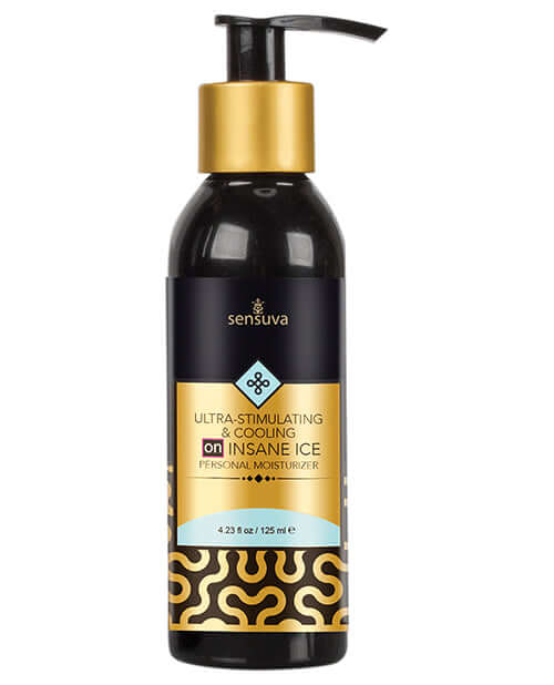 Ultra Stimulating On Insane Ice Personal Moisturizer 4.23 Oz in a sleek bottle with pump