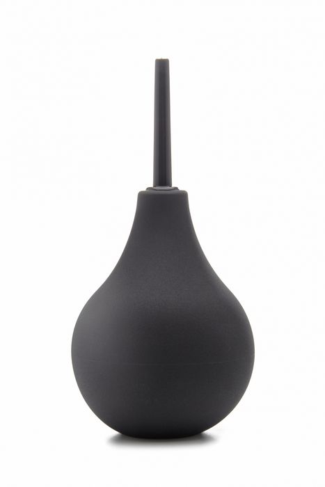 Anal Douche Large Black with a sleek black design and nozzle for effective cleansing before anal play.