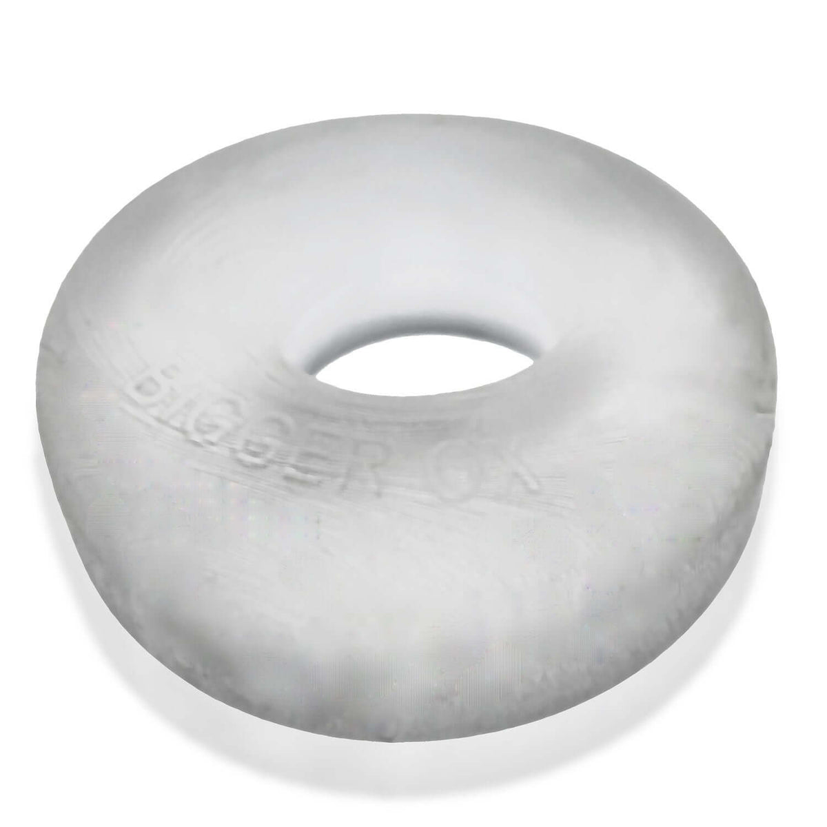 Oxballs Bigger Ox Padded Cock Ring Clear Ice is a soft, squishy cock ring designed for all-day comfort and enhanced bulge.