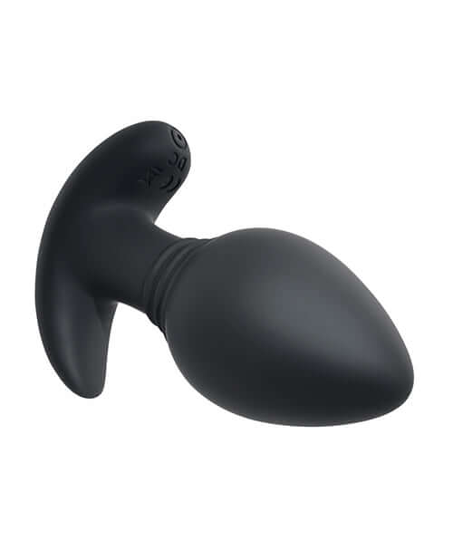 Playboy Pleasure Plug & Play Butt Plug Navy displayed in smooth, silicone material, featuring a rounded tip for easy insertion.