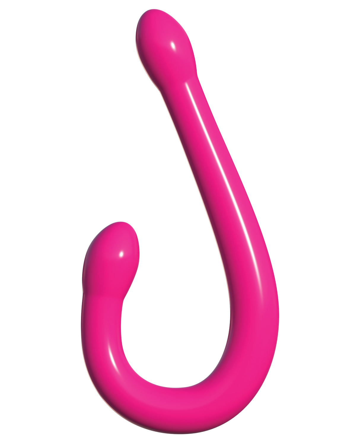 Classix 17.25 Inch Double Whammy Double Dong Pink, a flexible double-ended dildo for shared pleasure.