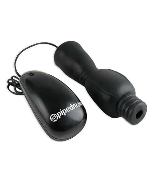 Fetish Fantasy Series Vibrating Head Teazer Black with controller, designed for targeted stimulation and realistic feel.