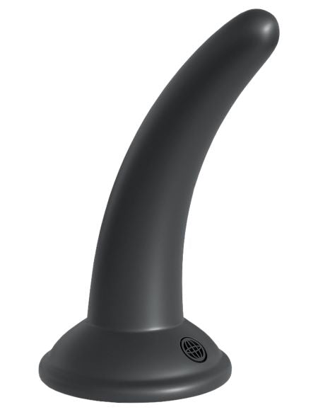 Fetish Fantasy Vibrating Strap-On For Him Purple, slim curved dong designed for comfortable anal play.