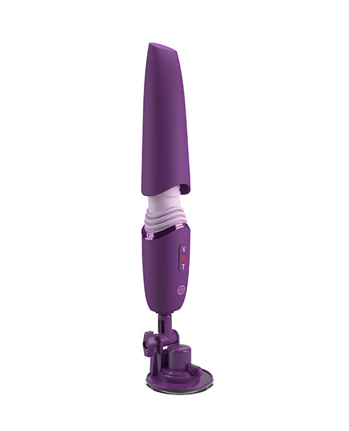 Fantasy For Her Luxe Thrust Vibrator Purple showcasing sleek design and thrusting capabilities.