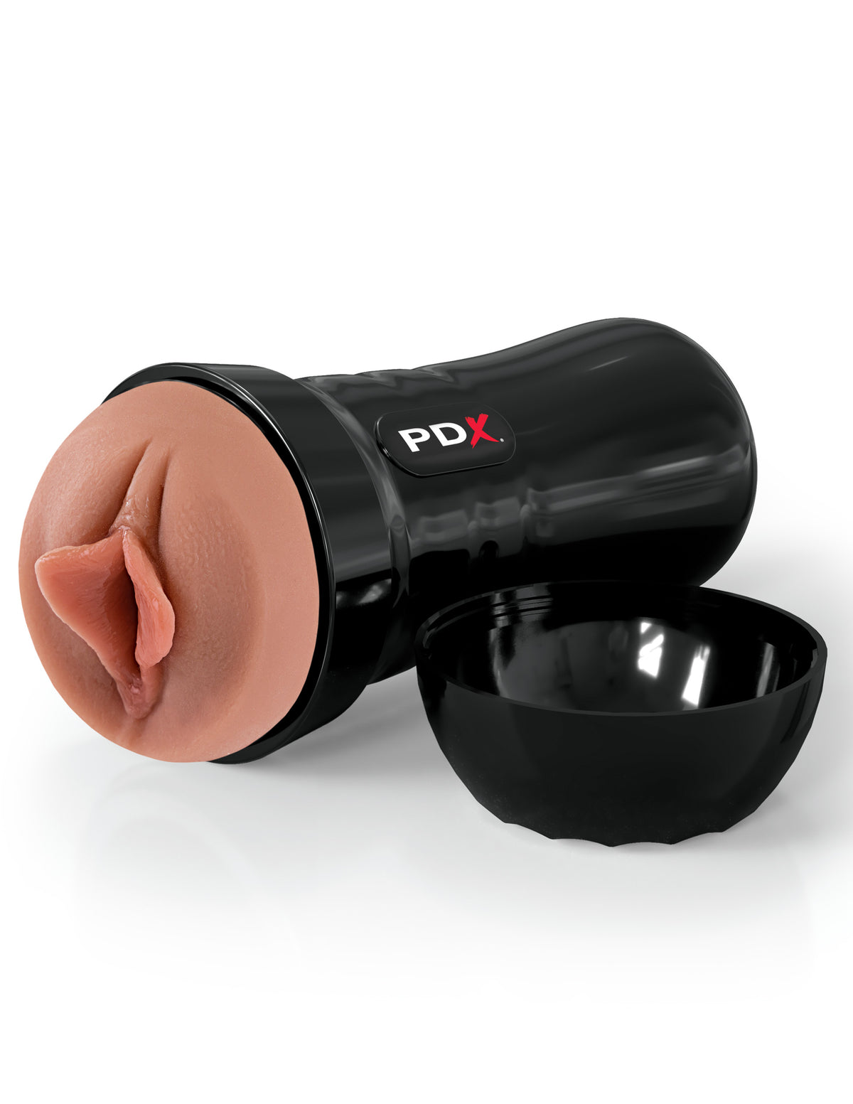 PDX Extreme Wet Pussies Super Luscious Lips Stroker Brown realistic design with self-lubricating sleeve
