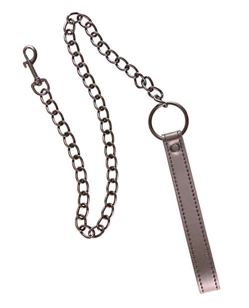 Plesur Neoprene Black Leash with Black Chain featuring a sleek design and durable materials.
